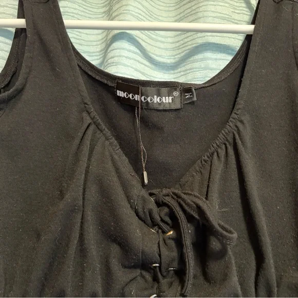 Black Cold Shoulder Top - Picture 2 of 3